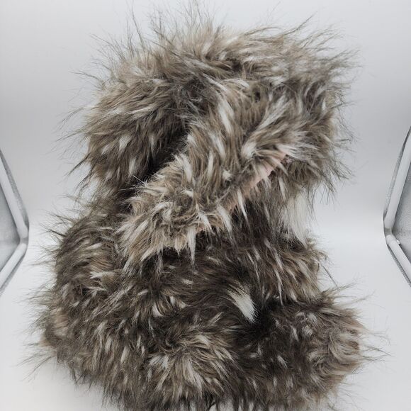 Walmart Realistic Bunny Rabbit Plush 18" Long Gray White Fur Sits Stuffed Animal - Picture 6 of 14